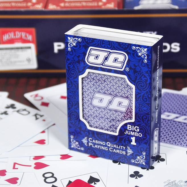 JJ 1번 빅점보 트럼프카드 홀덤 게임용 PVC 포커 원카드(낱개), 1개, JJ 1번 빅점보(낱개)