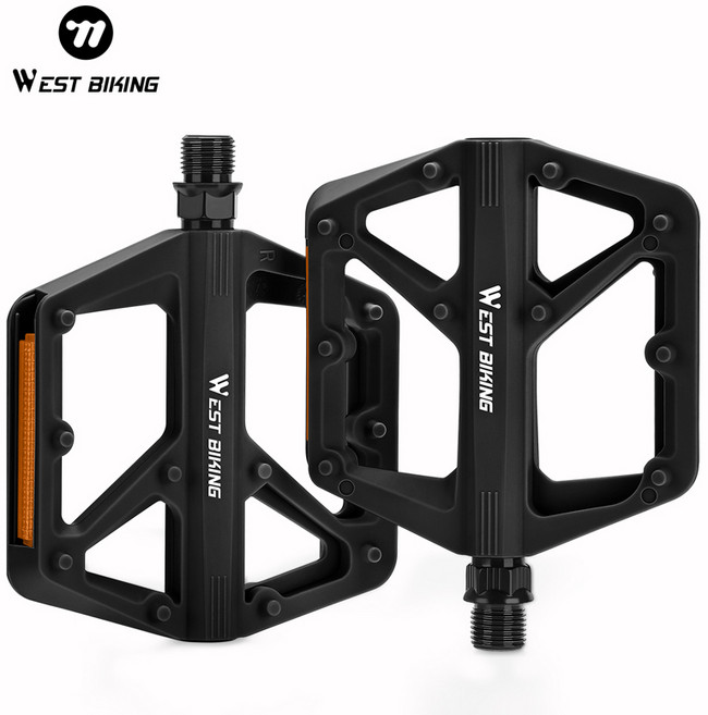 WEST BIKING 나일론 가속 페달, 1세트, Black