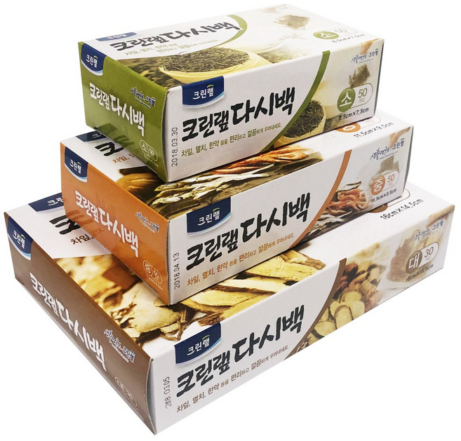 크린랩 육수 다시백모음 멸치육수 우리기 한약재 국물, 중(M), 1개