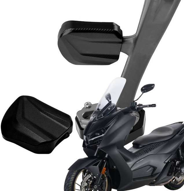 24년-26년 존테스 350D 튜닝 사이드스탠드 날개클립 MOXI 삼각대 확장패드 발판, 1개, 검정