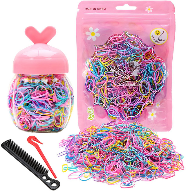 링하나 유아용 국산 안아픈 아이럽밴드 S + 대용량 지퍼백 + 통 이지컷 + 포켓빗 세트