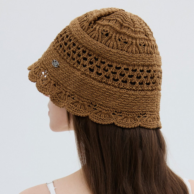 [미네티] 크로쉐 여름 버킷햇 여성 니트 벙거지 모자