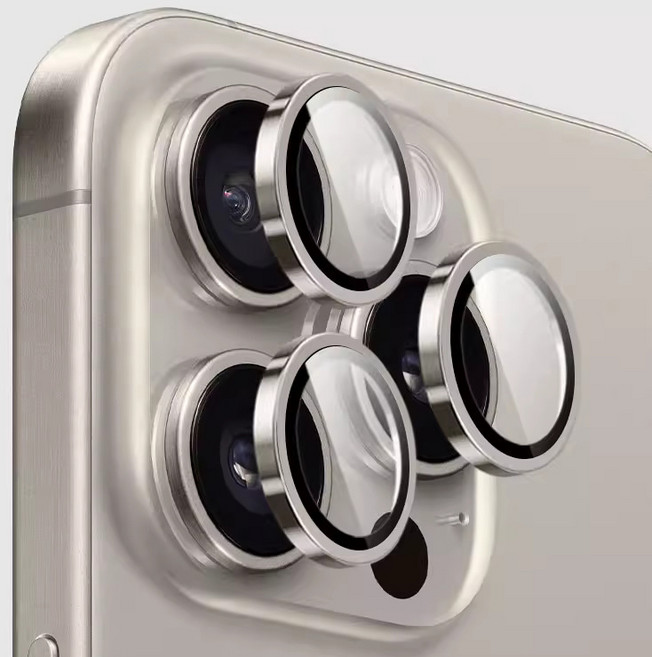 트랜픽 베이직 렌즈 실버 아이폰 카메라보호 강화유리, 1세트