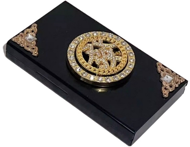 精緻鑽飾黑色香菸盒 時尚便攜 送禮自用皆宜