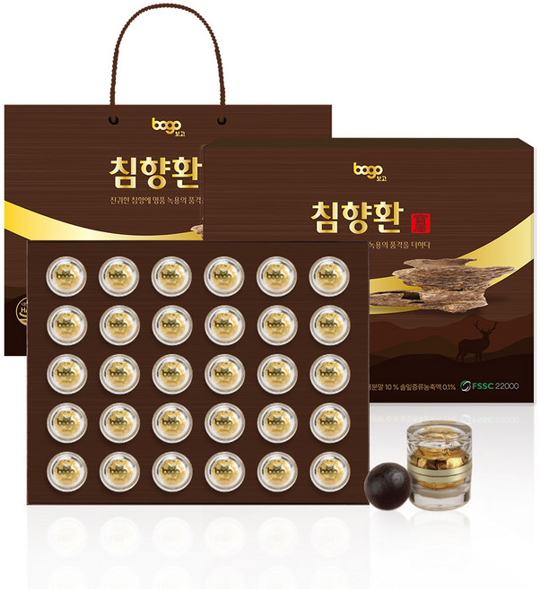 보고 침향환 선물세트 침향 녹용 홍삼 한방 프리미엄 선물, 4g, 30개