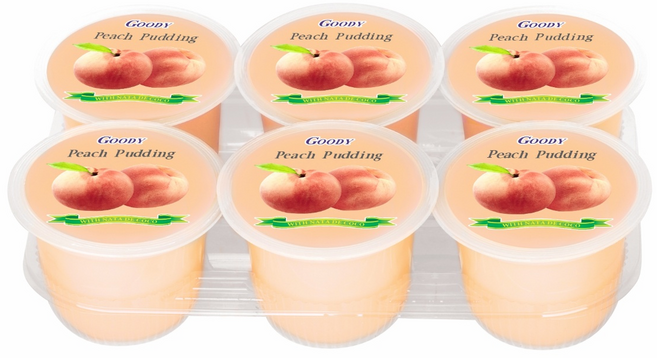 구디 복숭아 푸딩 120g x 6컵 x 12팩 총 72컵, 72개