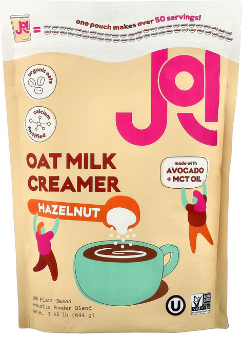 조이 귀리 밀크 크리머 헤이즐넛 1.42파운드 644g JOI Oat Milk Creamer Hazelnut 1.42lb