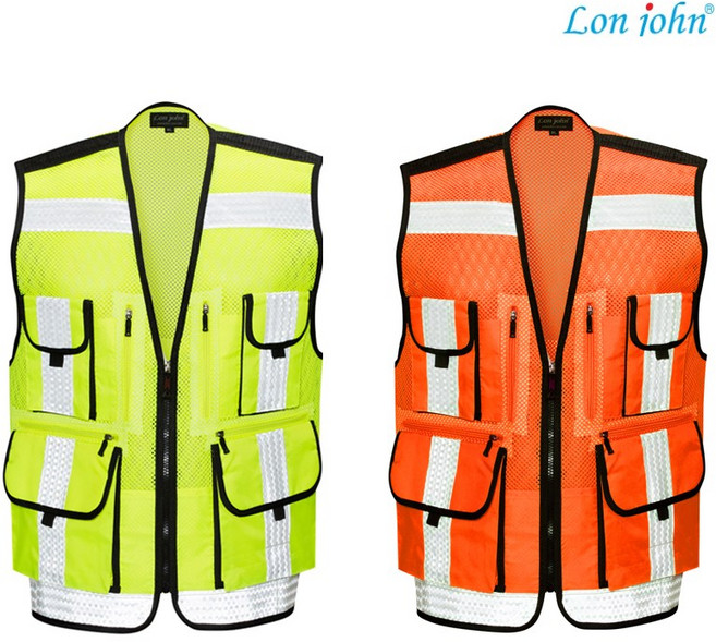 대영 2011XEE 형광주황 초고휘도 고급형 경찰형 조끼, 2011XEEY(형광), 1개