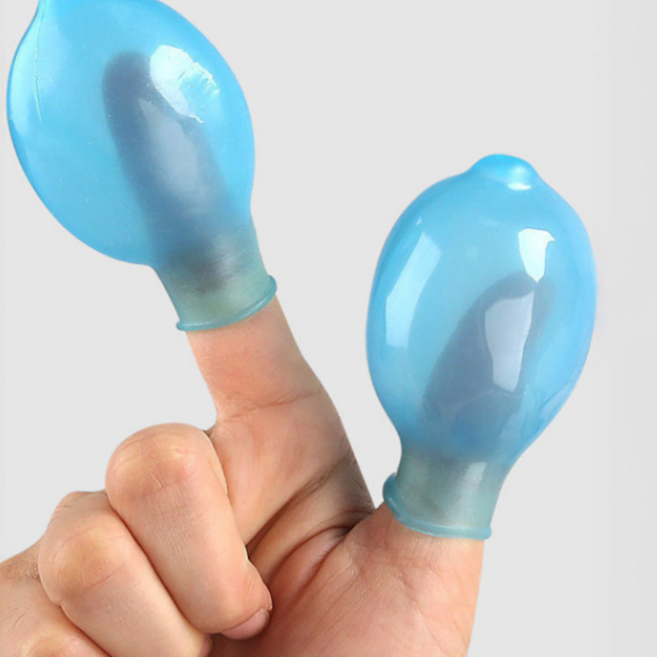 손가락깁스방수장갑 환자머리감기기구 손깁스방수장갑 입원환자선물 환자머리감는도구 손방수, 5개, 블루S