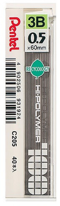 飛龍 Pentel C205 自動鉛筆芯 0.5mm, 1個裝, 3B