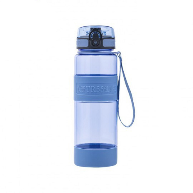 鍋寶 TR55健康瓶800ml 附長短揹帶，七色可選，安全無毒材質，時尚簡約設計，方便攜帶，滿足一日所需水分, 藍色, 1個, 800ml