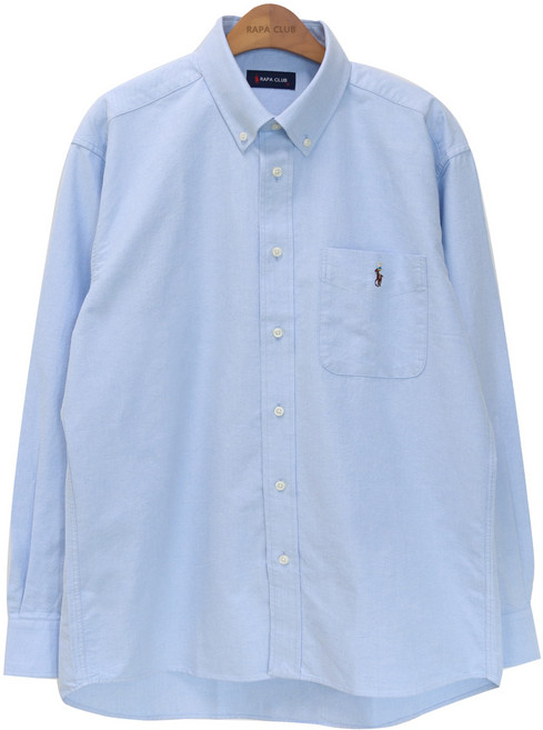 라파클럽 남녀공용 옥스포드 포켓 긴팔 세미 오버핏 남방 셔츠