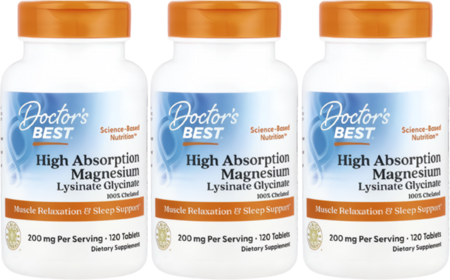 닥터스베스트마그네슘 고흡수 킬레이트마그네슘 Magnesium 100mg, 120정, 3개