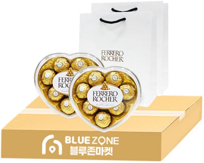 페레로로쉐 T8하트 2개 + 쇼핑백 2개 세트, 100g, 4개