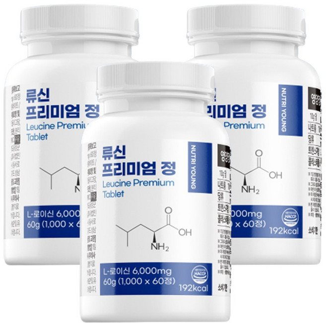 뉴트리영 류신 단백질 프리미엄 정 1000mg, 3개, 60g