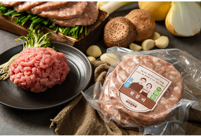 흑돼지 떡갈비 / 한돈 떡갈비 / 반찬, 4개, 80g