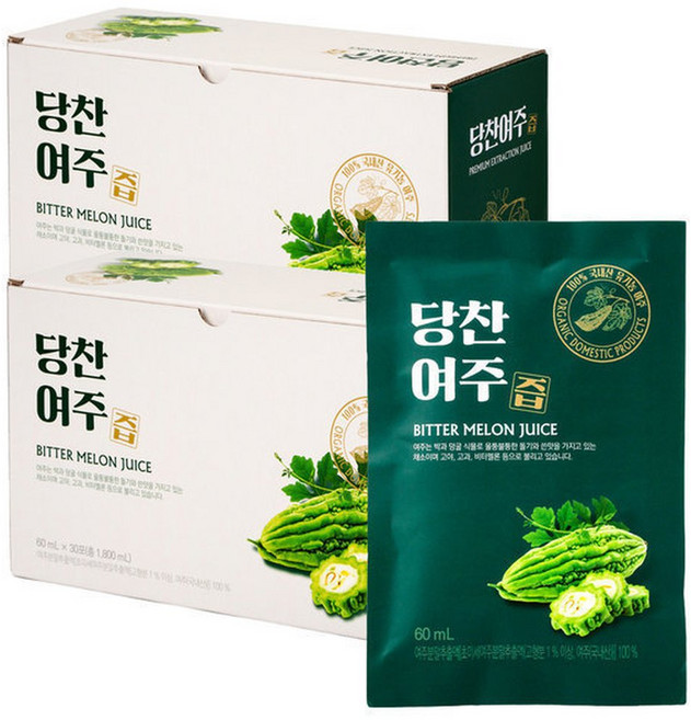 당찬 여주즙 2박스 60mlX60포(3600ml), 60ml