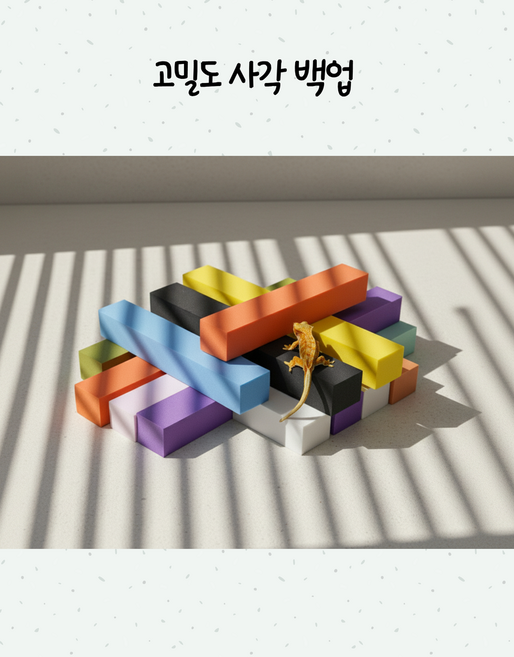 크레스티드게코 도마뱀 사각백업 고밀도 파충류용품 백업 크레, 3x3, 주황, 1개