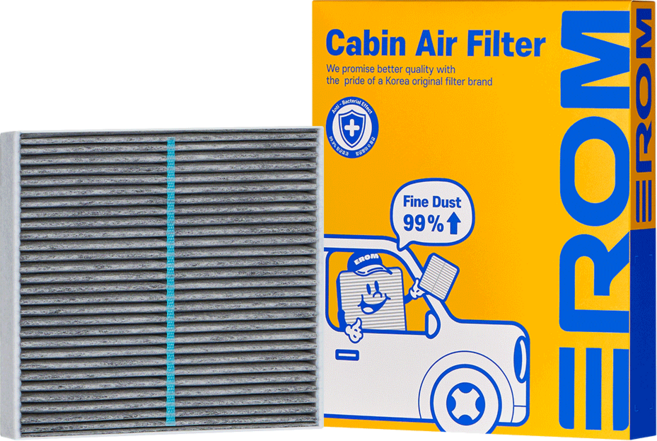 [이롬필터] 자동차 에어컨필터 PM0.3 고중량 활성탄 국내생산(이로움MAX), 1개, 088