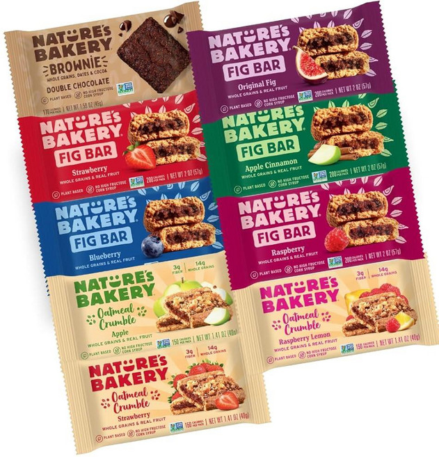 Nature's Bakery Fig Bars 버라이어티 팩 36개 - 딸기 블루베리 라즈베리 오리지널 무화과 복숭아 살구 오멜리 크럼블 맛: 사과 라즈베리 레몬 &, 57g