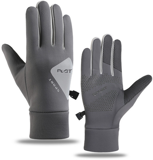 따뜻한 장갑 겨울 스키 라이딩 등산 바람막이 야외 도보 방수 방한녀 두꺼운 내피 터치 가능, 모든 야드, 여성용 [진한 회색] 손바닥 미끄럼 방지/보온 기능/세