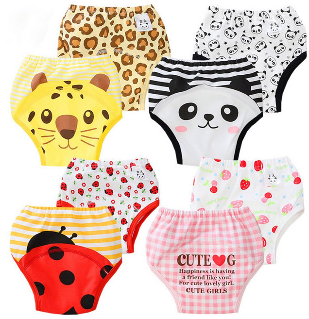 유아용 동물 샘방지 순면 배변훈련팬티 2종 세트, 1세트, 팬더