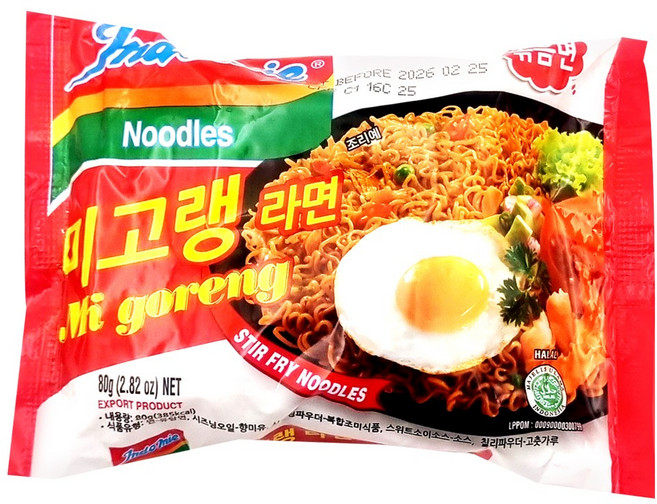 인도미 미고랭라면 MI GORENG 비빔라면, 1개