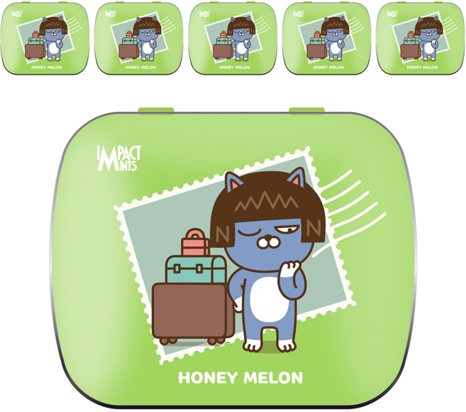 임팩트민트 카카오프렌즈 허니듀 멜론향 캔디, 15g, 6개
