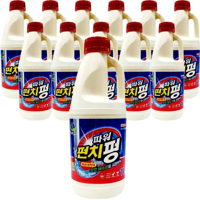 하루그린 배수구세척제 펀치펑, 11개, 1L
