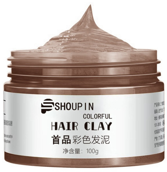 一次性髮泥 造型髮泥 髮臘 持久定型 男士髮品, 1個, 08.黑茶宗