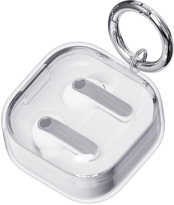 갤럭시 버즈4 프로 케이스 투명 고투명 황변방지 2MM 독일산 원료 클리어 젤리 보호 커버, 1개, 버즈4/버즈4프로