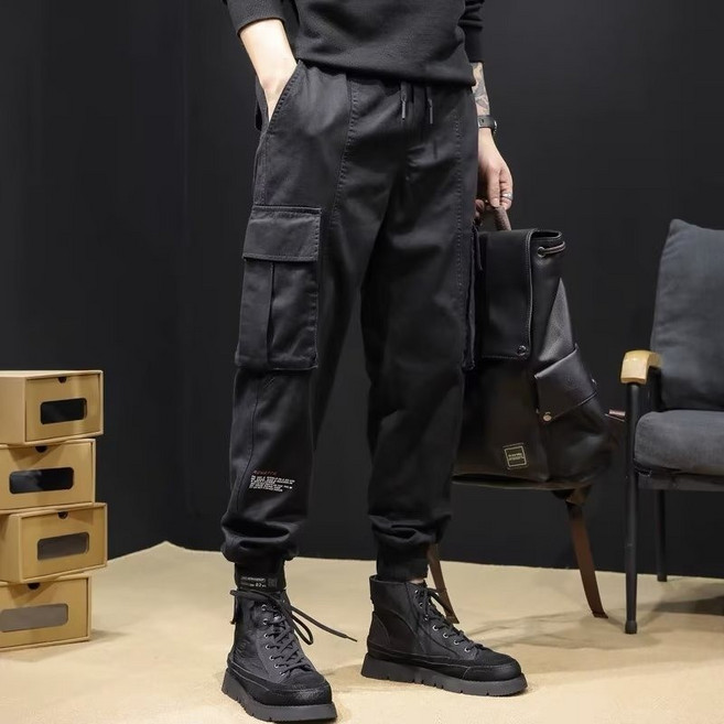 美式軍風工裝褲 韓系秋冬束腳工作長褲