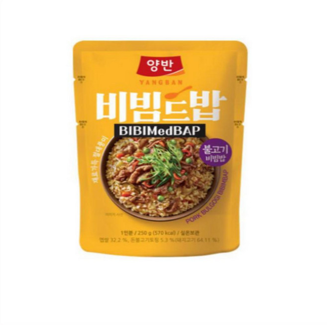 동원 양반 비빔드밥 불고기 비빔밥 포켓, 250g, 3개