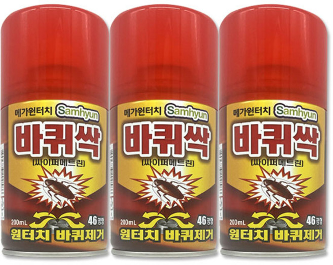 메가원터치 바퀴싹 200ml x 3개 / 원터치 바퀴싹쓸이