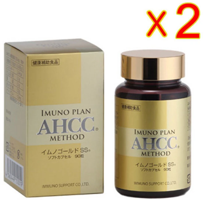 AHCC 이무노골드 SS 495mg 90캡슐 2개 일본직배송 - 쿠팡