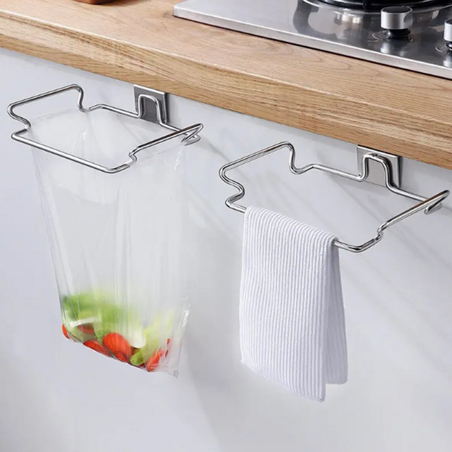 데일리공감 싱크대 봉지걸이 재활용봉투 홀더 쓰레기봉지 거치대 캐비닛 씽크대 도어 쓰레기봉투 홀더, 2개