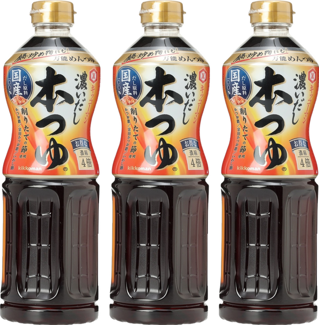 기꼬만 진한 육수 혼쯔유, 1L, 3개