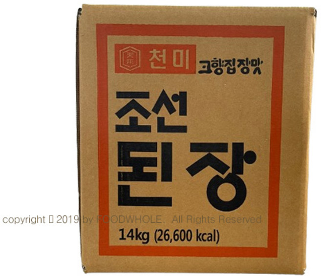 [푸드홀마켓] 천미 조선된장 14kg 고향집 장맛 그대로, 1박스