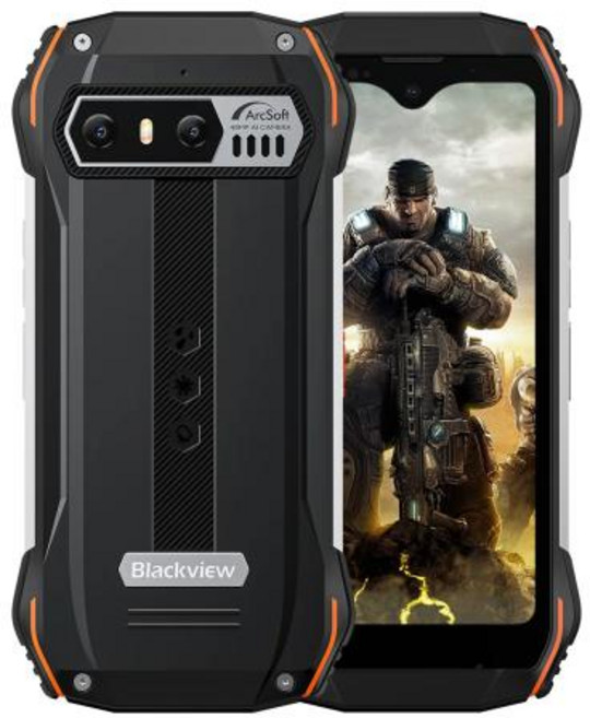 러기드스마트폰 자급제폰 러기드 Blackview N6000 견고한 안드로이드 13 G99 휴대폰 16GB 256GB 4.3 인치 디스플레이 48MP 카메라 월드 프리미어, Official Standard, Orange