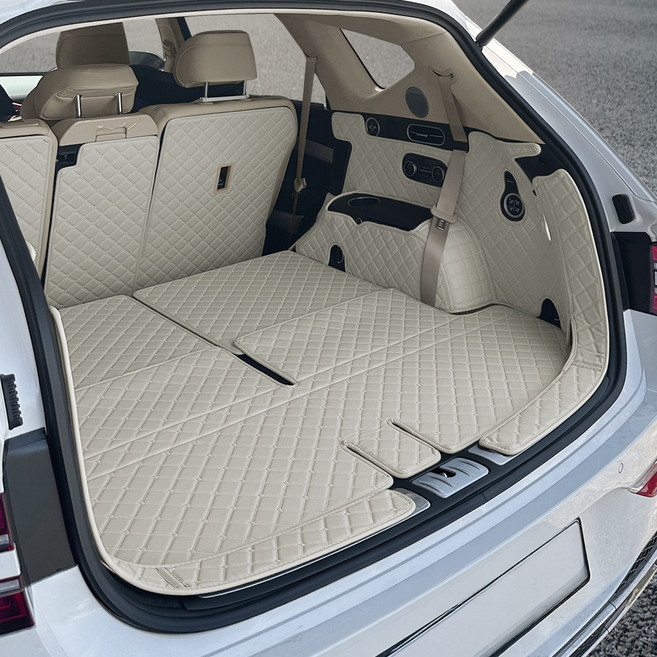 아이빌 슈퍼핏 제네시스 GV80 페이스리프트 풀세트 트렁크매트 등받이+트렁크+사이드+트렁크도어, 코튼베이지, 7인승