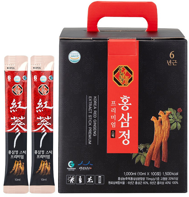 풍기농부홍삼정스틱프리미엄100포, 1개, 1L