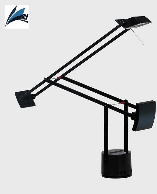 아르떼미데 티지오 이탈리안 클래식 조절 스탠드 디자이너 창의적이고 모던한 책상 스탠드, 블랙-밴드광원, 블랙-조명 포함