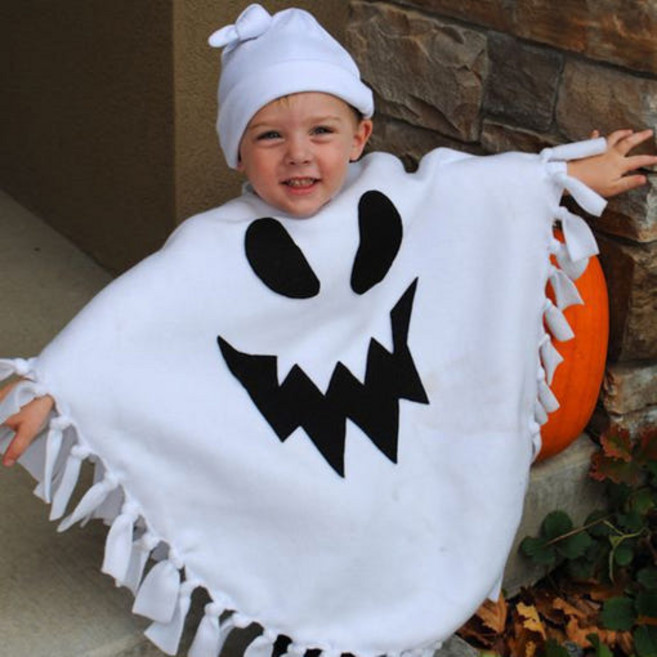 HAPPYMOON 할로윈 유령의상 남녀공용 망토 모자 세트