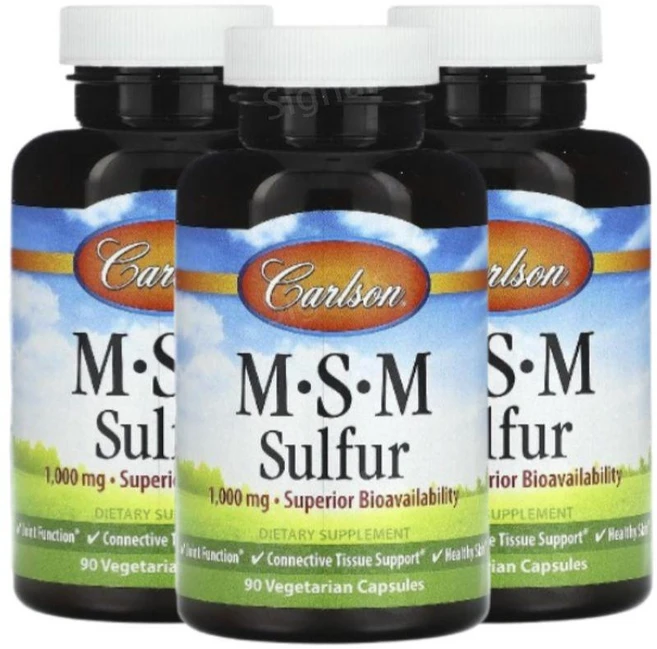 칼슨 MSM 황 1000mg 90 베지캡슐, 90정, 3개 - 쿠팡