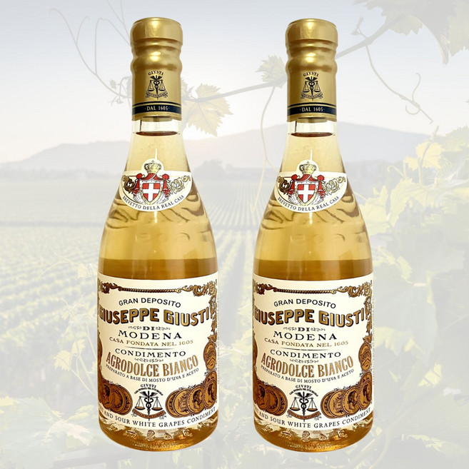 주세페주스티 모데나 화이트 발사믹식초 가정용, 2개, 250ml