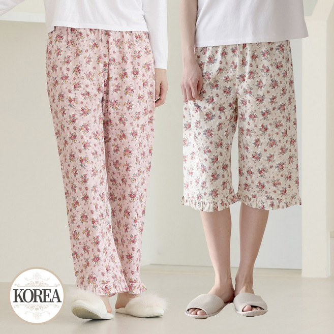 여자 잠옷 바지 여성 플라워 파자마 AP7/9-471(M프레피아PJ)
