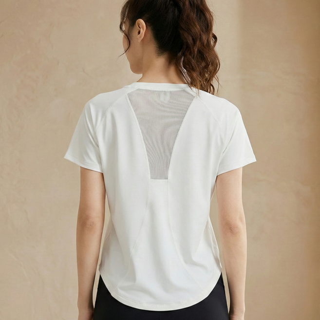 쿨링 여성 운동 반팔 티 러닝복 요가복