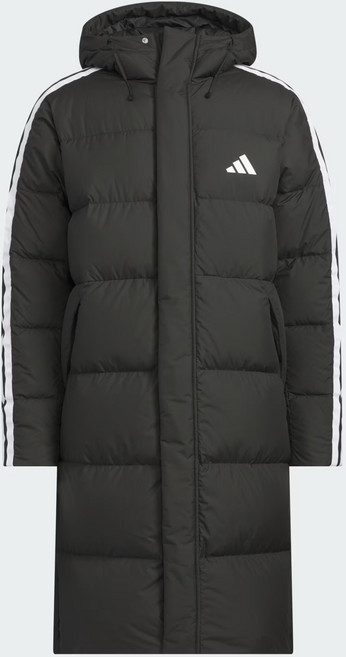 [아디다스] 매장정품 3-스트라이프 레귤러 핏 롱 다운 코트 JZ8731 남녀공용 학생 커플 오리털 덕다운 가볍고 따뜻한 겨울 롱패딩