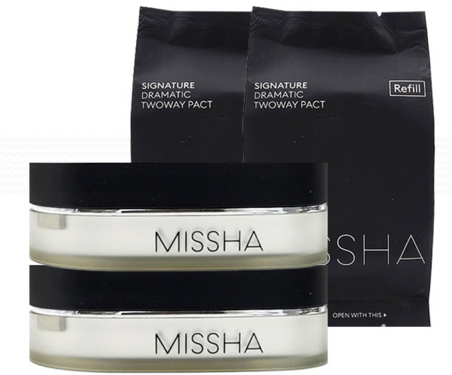 미샤 시그너처 드라마틱 투웨이 팩트 SPF25 PA++ 9.5g, 바닐라, 6개