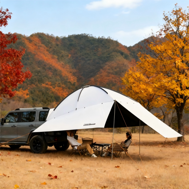 Surkat 방수 자외선 차단 캠핑 대형 차박텐트 천막, 4-8인용